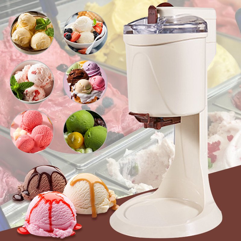 Trendy & Creative 800ML Home Use Soft Ice Cream Machine Easy to Carry for Yogurt Fruit Corn Roll Preparation for Restaurants
