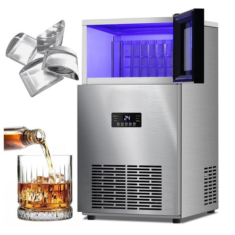 Hot Selling Crescent Ice Maker Machine 55 Lbs Daily Output Ice Cube Machine Making Ice for Coffee Bar Restaurant and Home used