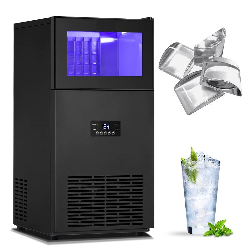 Hot Selling Crescent Ice Maker Machine 55 Lbs Daily Output Ice Cube Machine Making Ice for Coffee Bar Restaurant and Home used