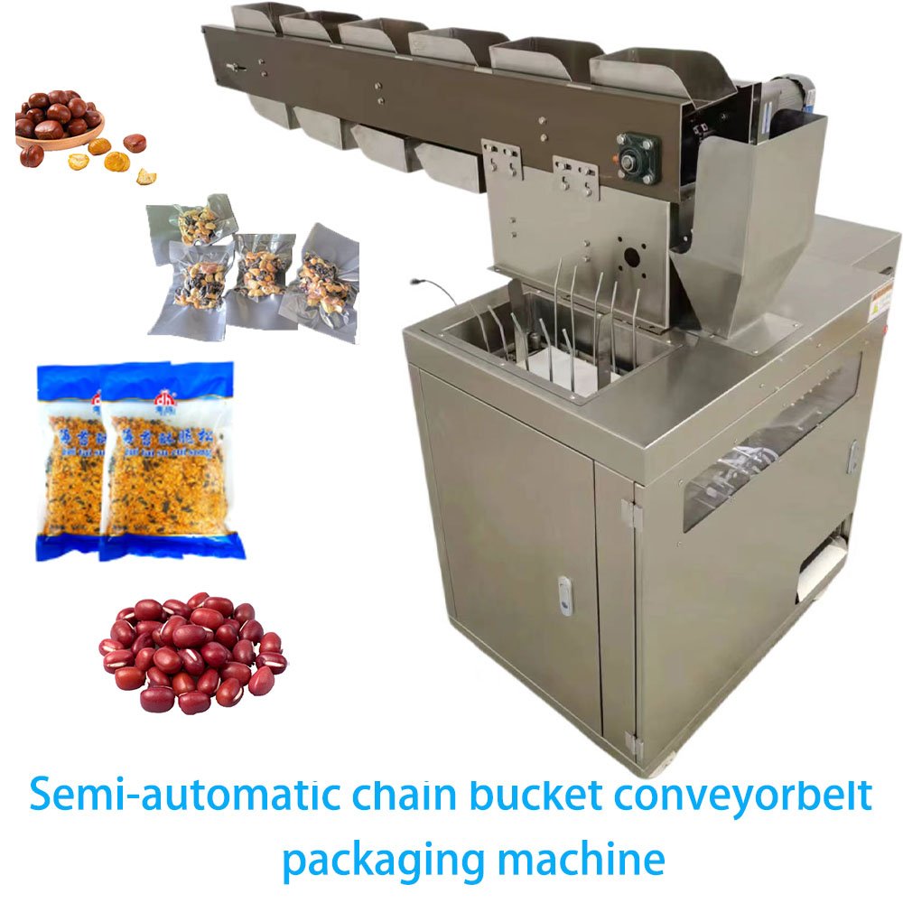 Automatic chain bucket screw button vertical bag prefabricated bag filling and sealing packaging machine