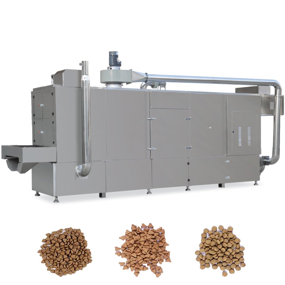 Fully Automatic Dry Dog Cat Pet Food Production Line Animal Feed Pellet Making Machine With Twin Screw Extruder