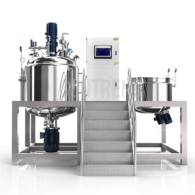 Industrial Vacuum Homogenizer Emulsifier Mayonnaise Tomato Ketchup Salad Dressing Making Machine