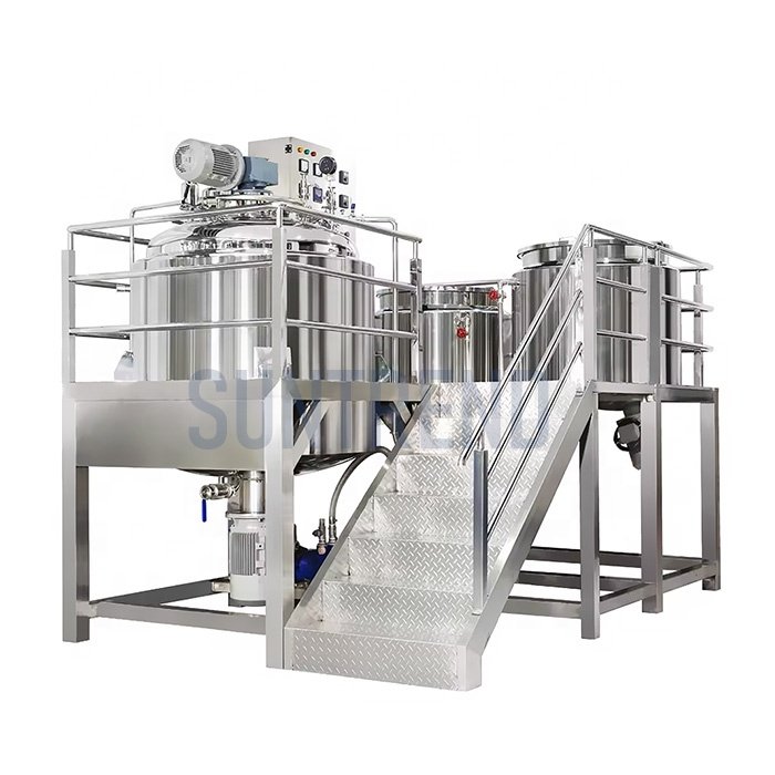 Industrial Vacuum Homogenizer Emulsifier Mayonnaise Tomato Ketchup Salad Dressing Making Machine