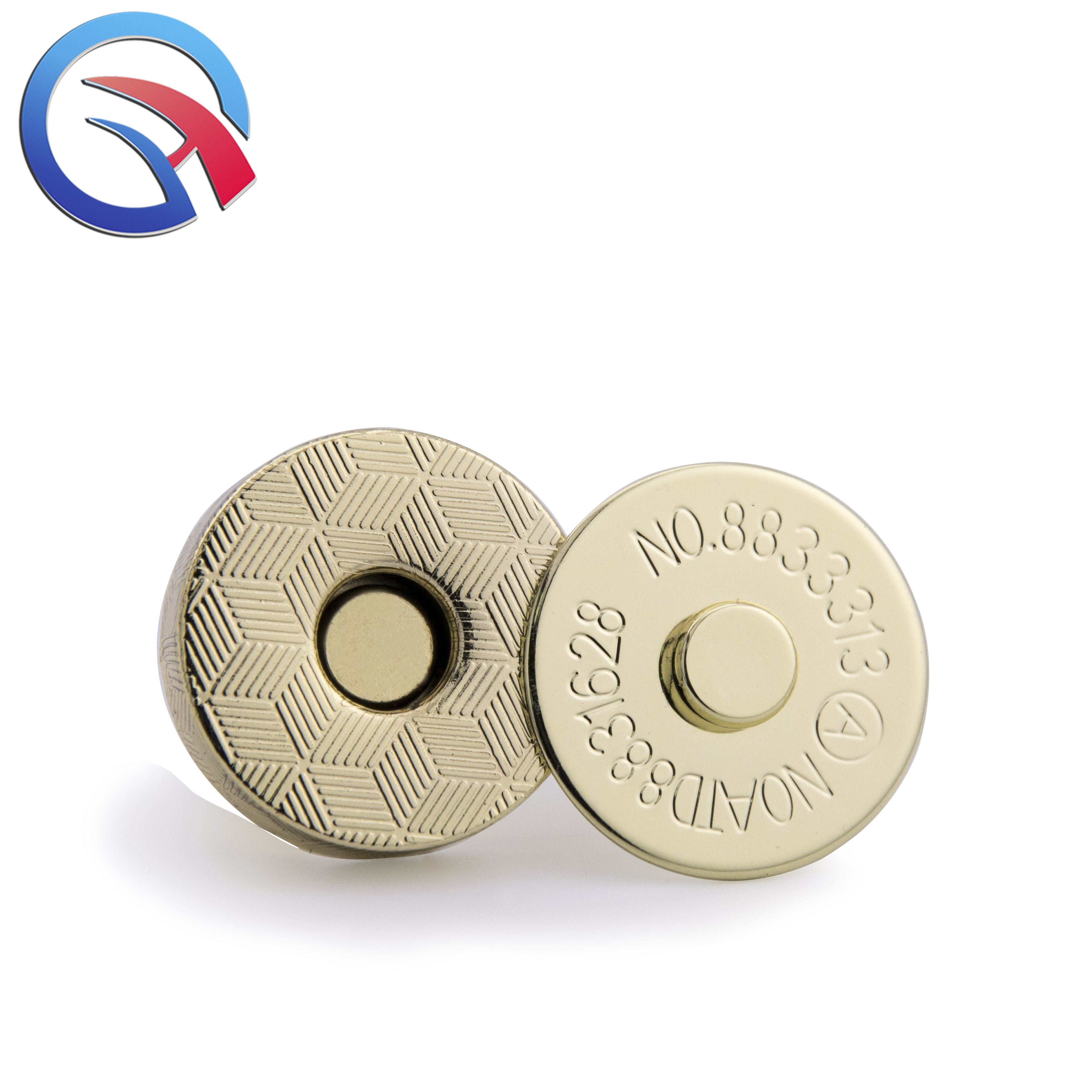 QingHe 18x4mm Antique Brass Metal Magnetic Button Nickle-free Round Fasteners Magnetic Button for Purses, Bags and Clothes