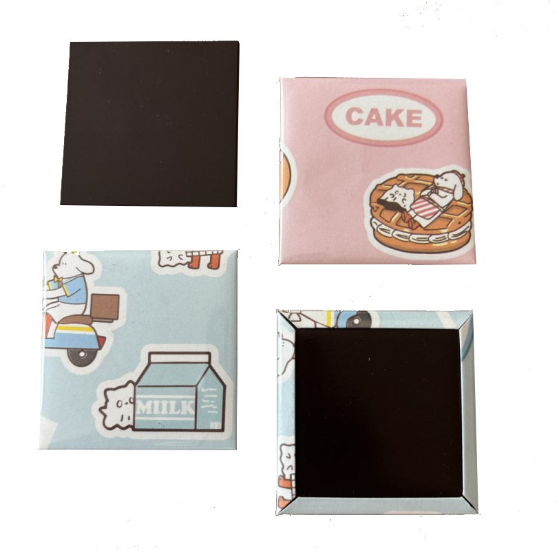 Fridge Maker Machine 50*50mm Square Shape Button Maker Machine With Cutter And 1000pcs Magnets