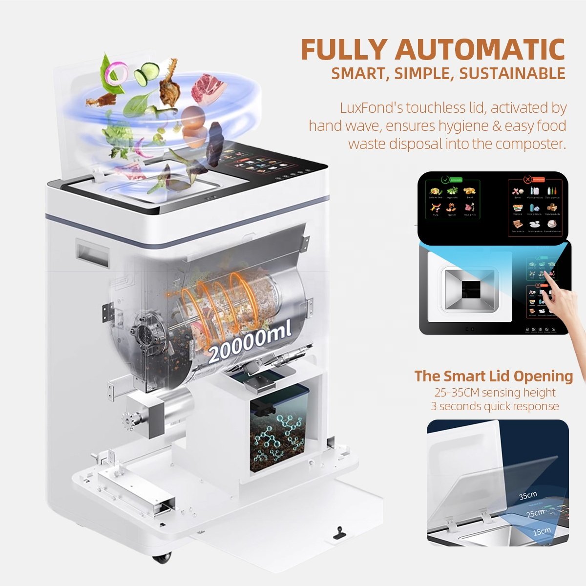 Odorless Composter Kitchen Counter Microbial Kitchen Waste Home Type Garbage Disposal Machine Machine