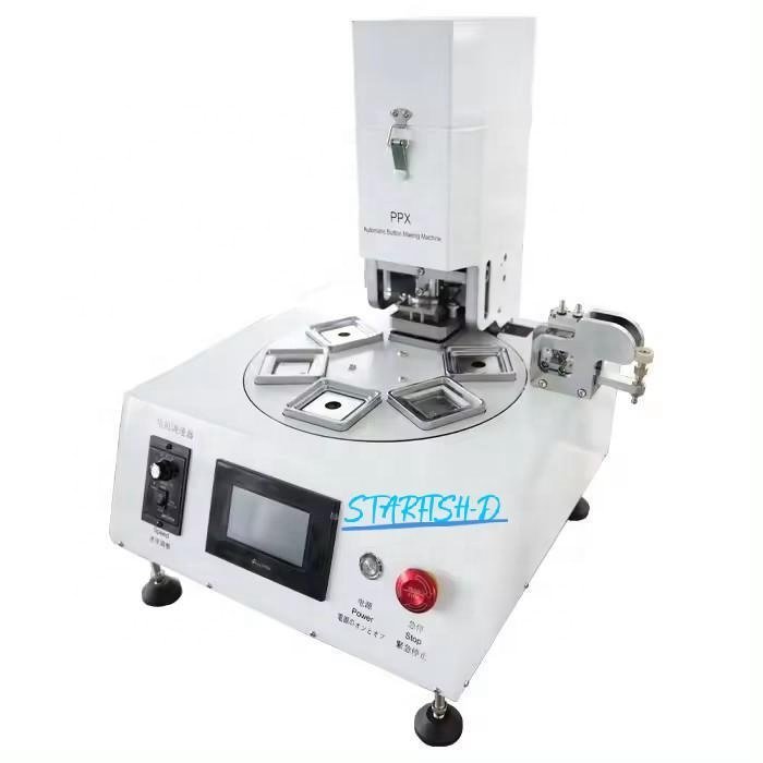 Semi-automatic Ppx Pneumatic Machine Fridge Magnet Pin Badge Making For Size 50*50mm (2*2inch)