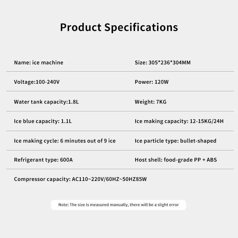 Cost-effective OEM/ODM 1.8L Energy Saving 12-15Kg/Day Ice Maker Ice Making Machine Used for Home in Summer