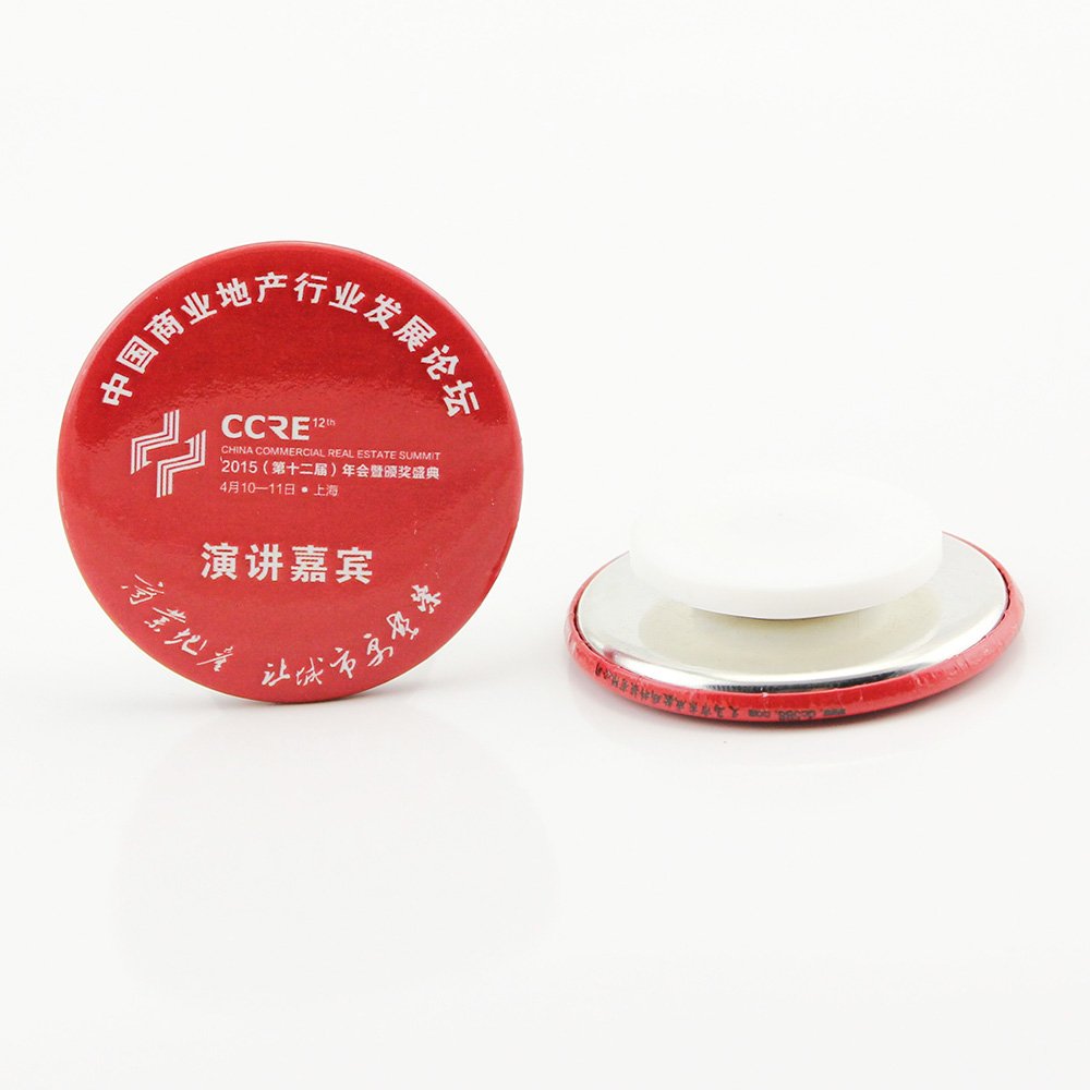 Kids safe name tag custom 58mm badge name tag magnet button badges wholesale blank circle badge raw material
