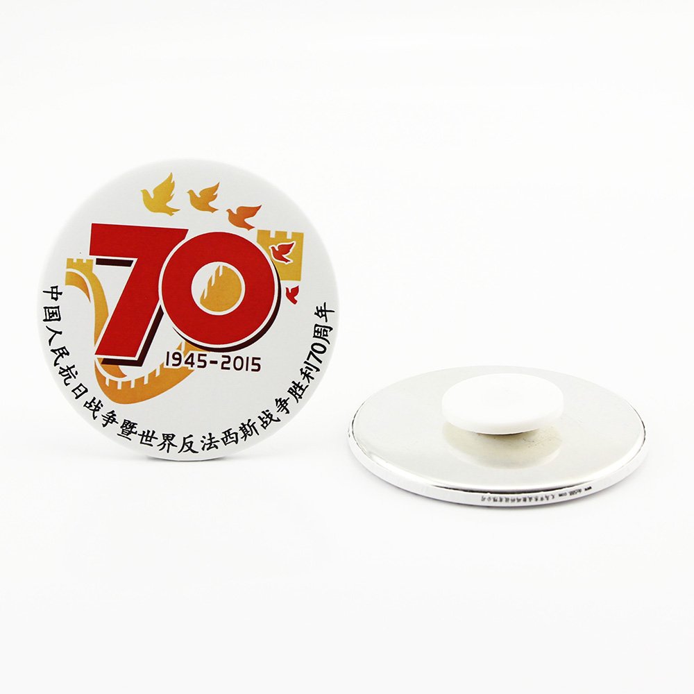 Kids safe name tag custom 58mm badge name tag magnet button badges wholesale blank circle badge raw material