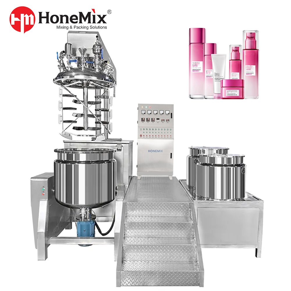 lotion making machine cosmetic vacuum emulsiyfing mixer homogenizer mixing machine
