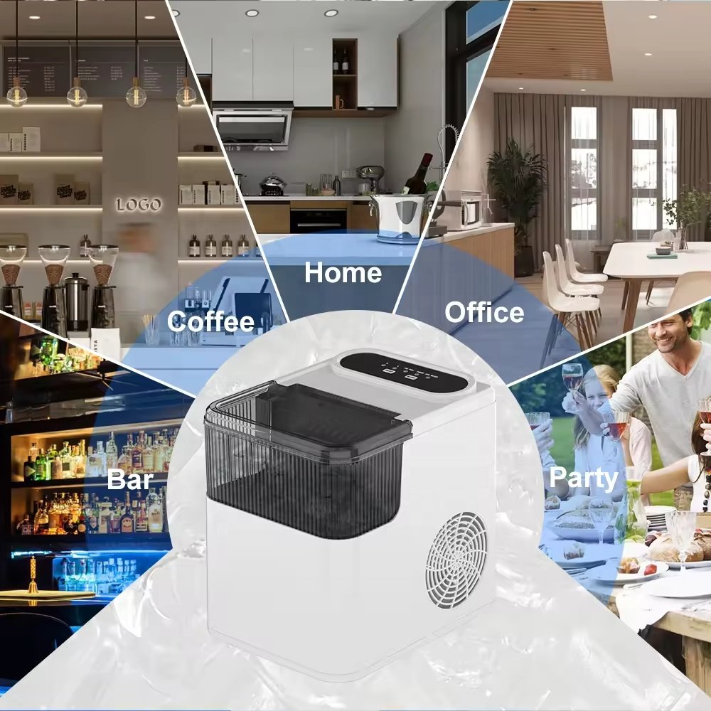 US stock 110V High Quality Countertop Ice Maker Adjustable Portable Electric bullet Ice Maker suitable for Household Office