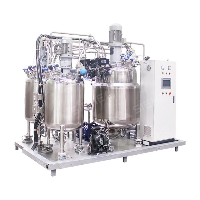 High Shear Vacuum Emulsifier Machine Skin Cosmetic Cream Making Machine Heating Homogenizer Mixer