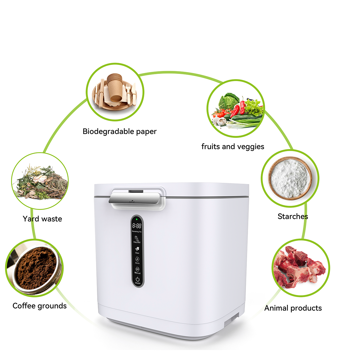 Quiet and environmentally friendly food wast fertilizer making machine smart food waste decompose disposer machine for sale