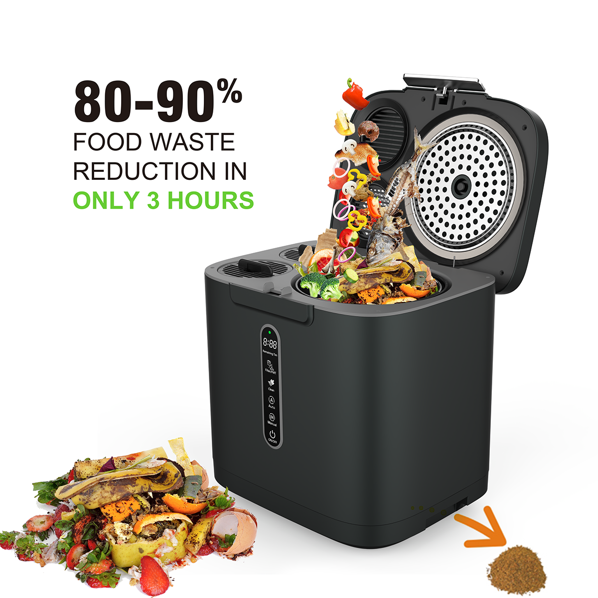 Quiet and environmentally friendly food wast fertilizer making machine smart food waste decompose disposer machine for sale
