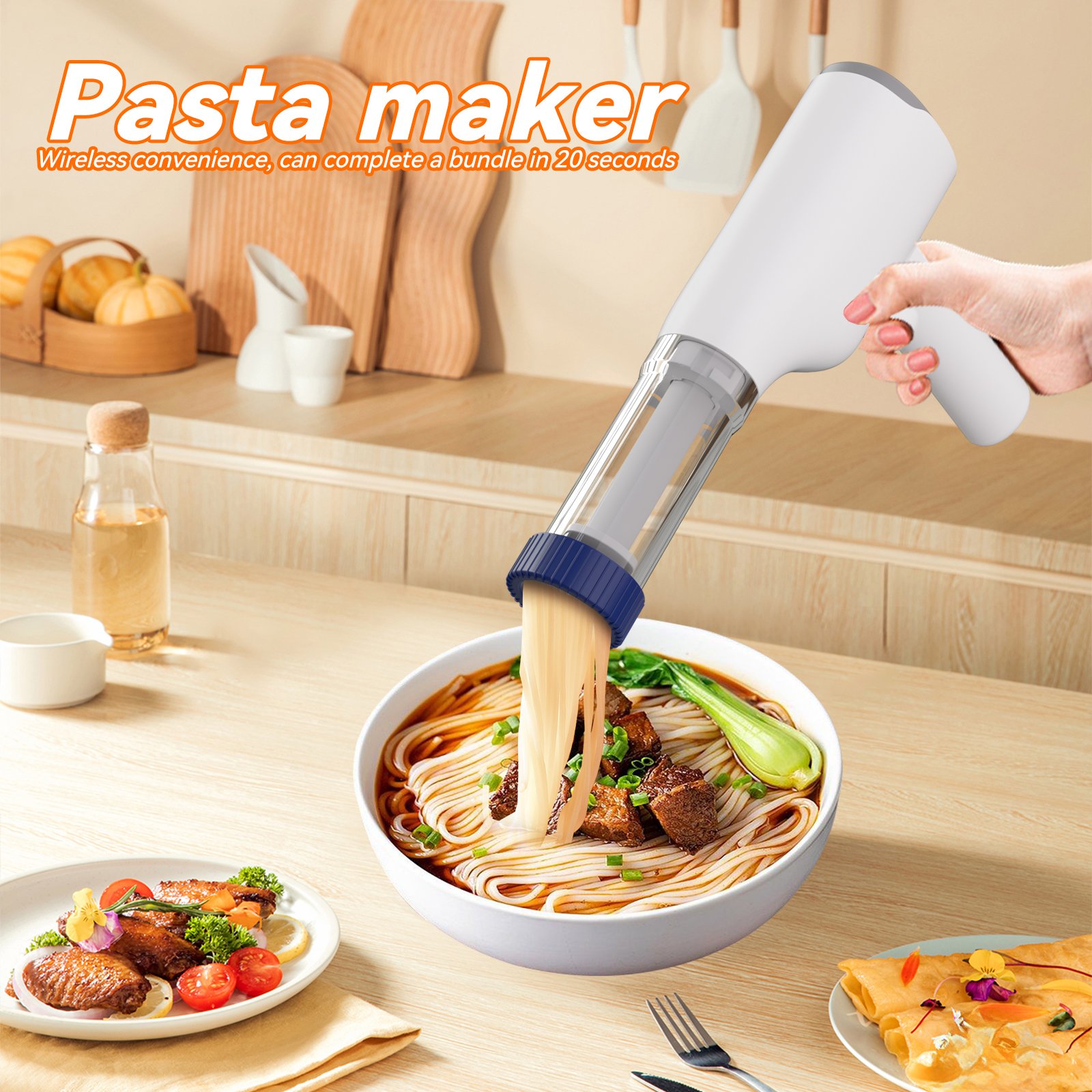 Booming 2024 Hot Sale Works As Advertised ONE-Button Operation Save Strength Spaghetti Maker Machine For Kitchen