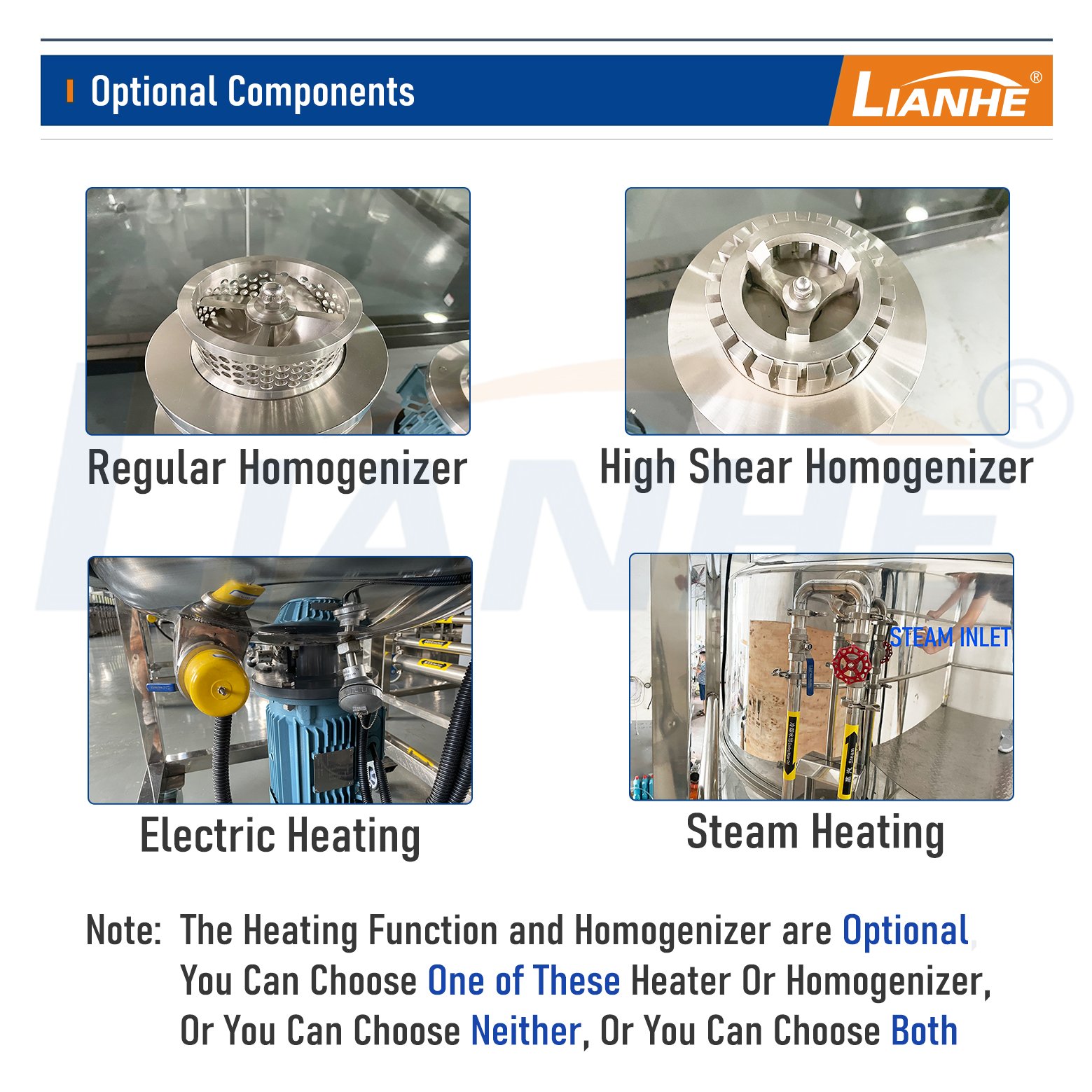 2024 Best Quality Gmp Standard Lianhe Customized Shampoo Making Machinery Dishwashing With Steam or Electric Heating