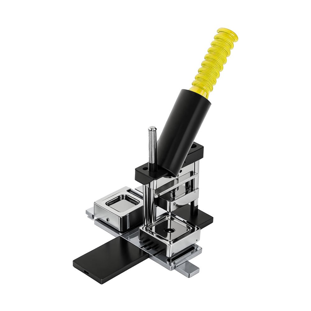 New Manual 50x50 Refrigerator Photo Fridge Magnet Making Machine for Hotels with Metal Button and Square Design