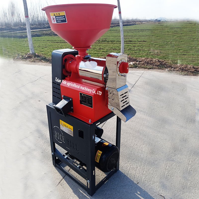 Powerful Engine Small Household Rice Husking Machine Combined Rice Milling & Crushing for Farm Use