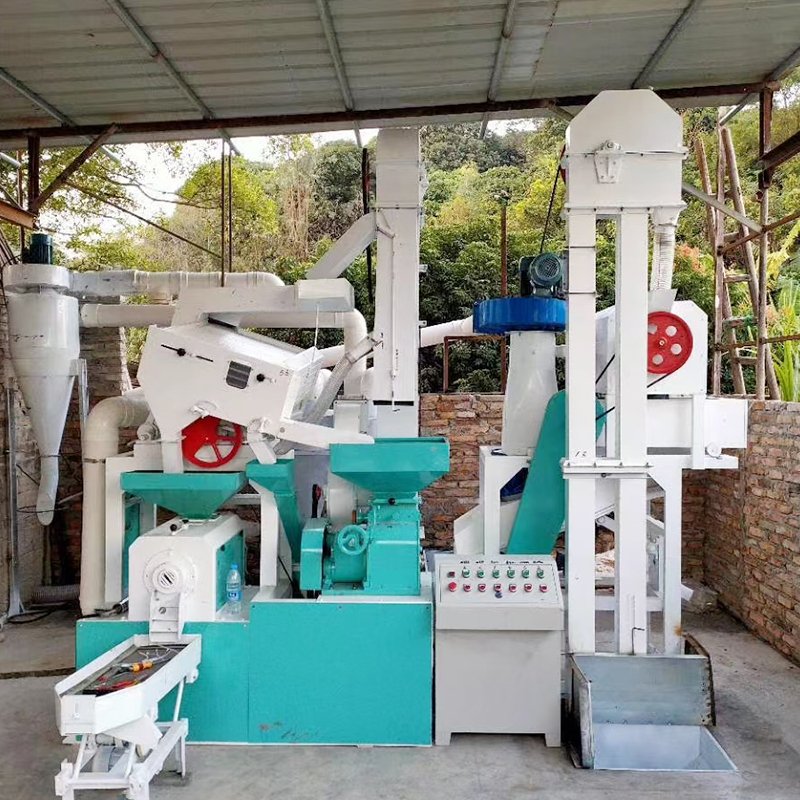 Commercial Use 800-1000Kg/H 6LN-15-15SFI Rice Milling Machine With Vibratory Screen/ Rice Huller Rice Miller