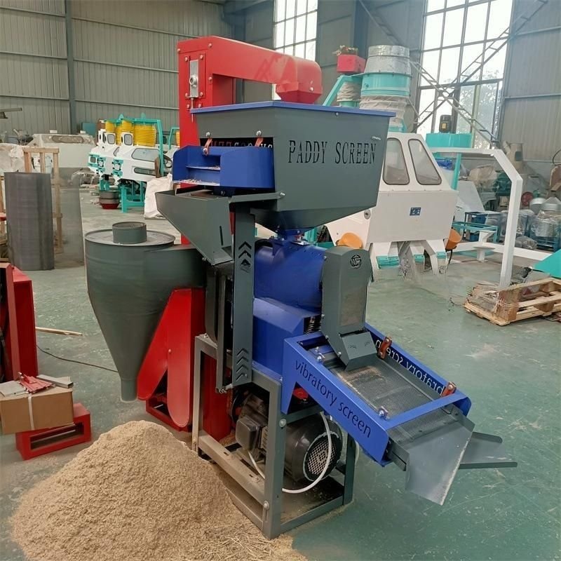 Automatic combined rice milling machine Combination of double buckets Thickened stainless steel rack combined rice mill machine
