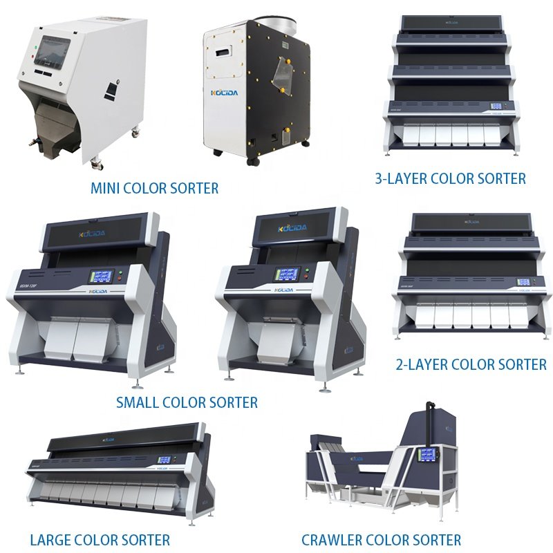 customized Low Consumption grain coffee beans nut Color Sorter Separator Plastic color sorter rice sorter