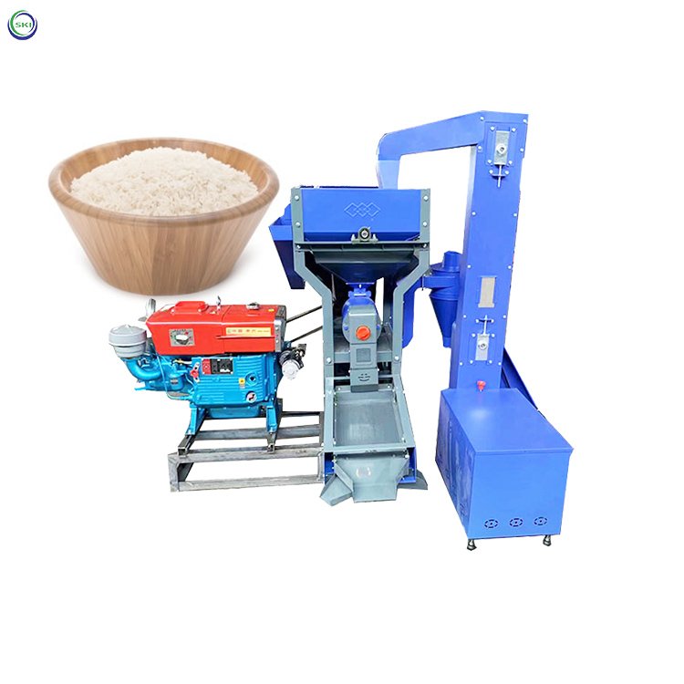 Diesel Engine Type Paddy Miller 500-600KG/H Small Electric Rice Peeler Rice Skin Peeling Machine For Home Use