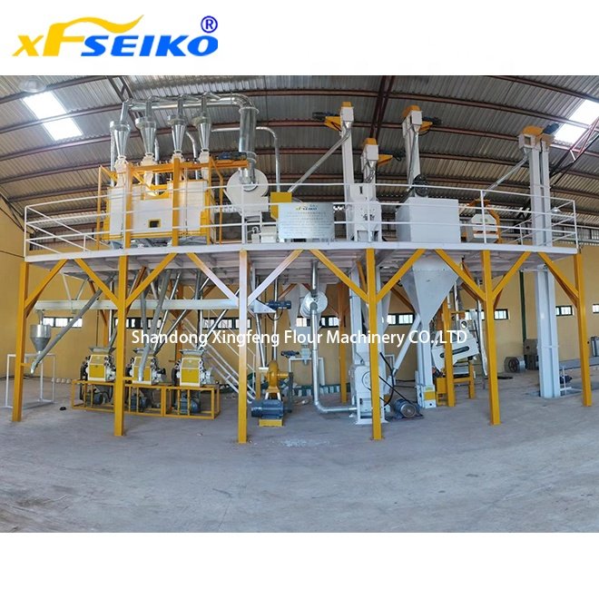 New design 36tons white maize/wheat/rice milling machine flour production line