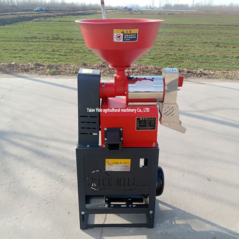 New Small Household Rice Husking Machine Combined Rice Milling & Crushing Machine for Farm Use Featuring a Powerful Engine