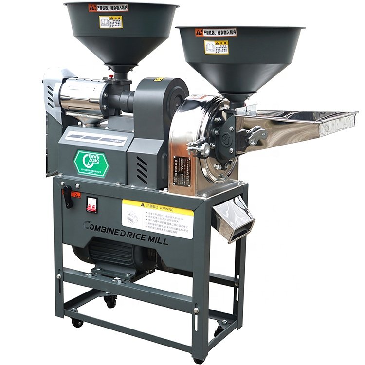 DAWN AGRO Home Use Rice Mill Machine Milling Millet with Vibratory Screen Separate Paddy Straw and BRoken Rice
