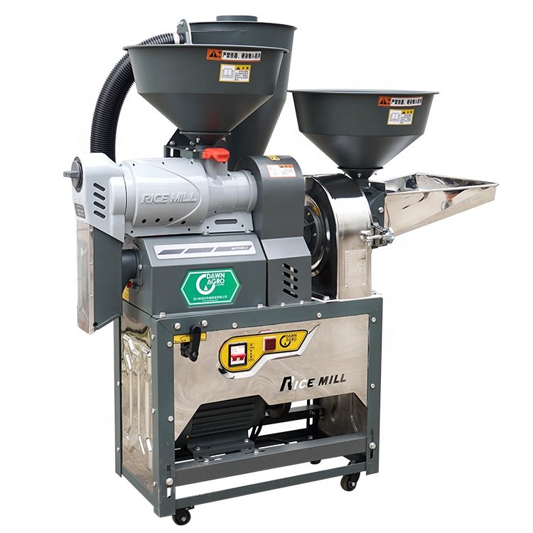 DAWN AGRO Home Use Rice Mill Machine Milling Millet with Vibratory Screen Separate Paddy Straw and BRoken Rice