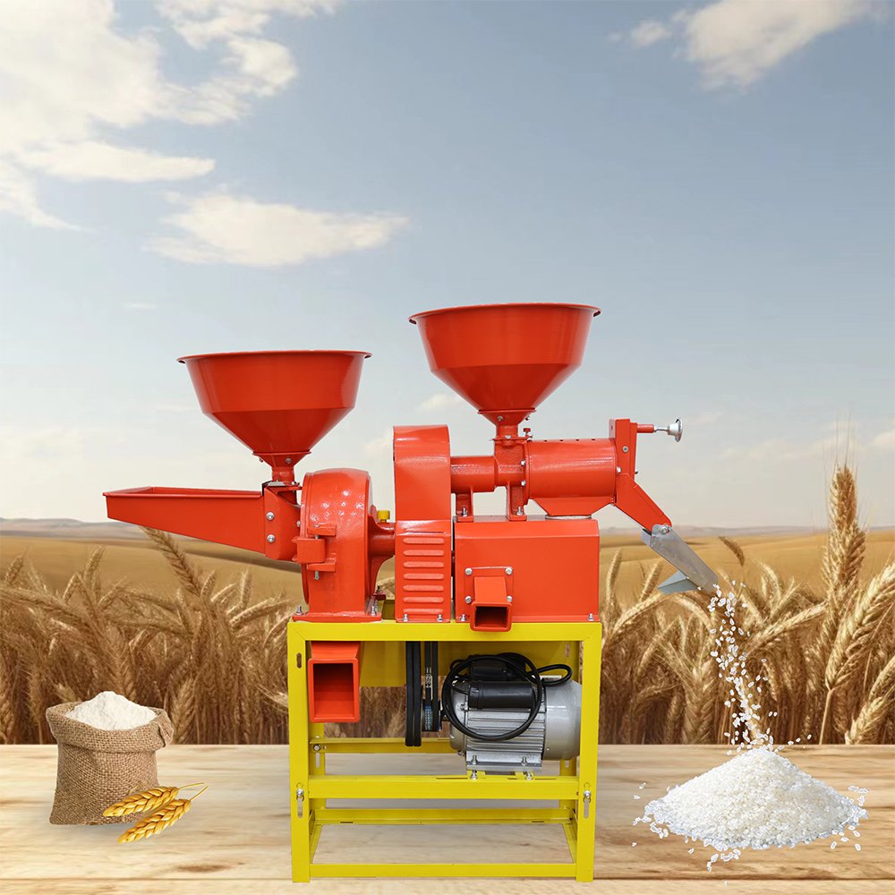 Paddy rice husker rice cleaning automatic mill cereals dry grinder rice corn grainmill machine