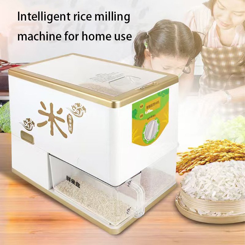 Mini Rice Milling Machine Home Use Rice Mill Electric Intelligent Automatic Germ Rice Husking Miller Polisher Machinery