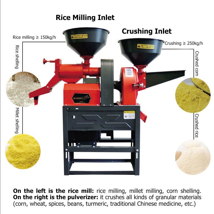 Per Hour Automatic Multi-function Rice Mill Factory Direct Selling Miller 625kg Rice Machine for Restaurant 80% 2200w