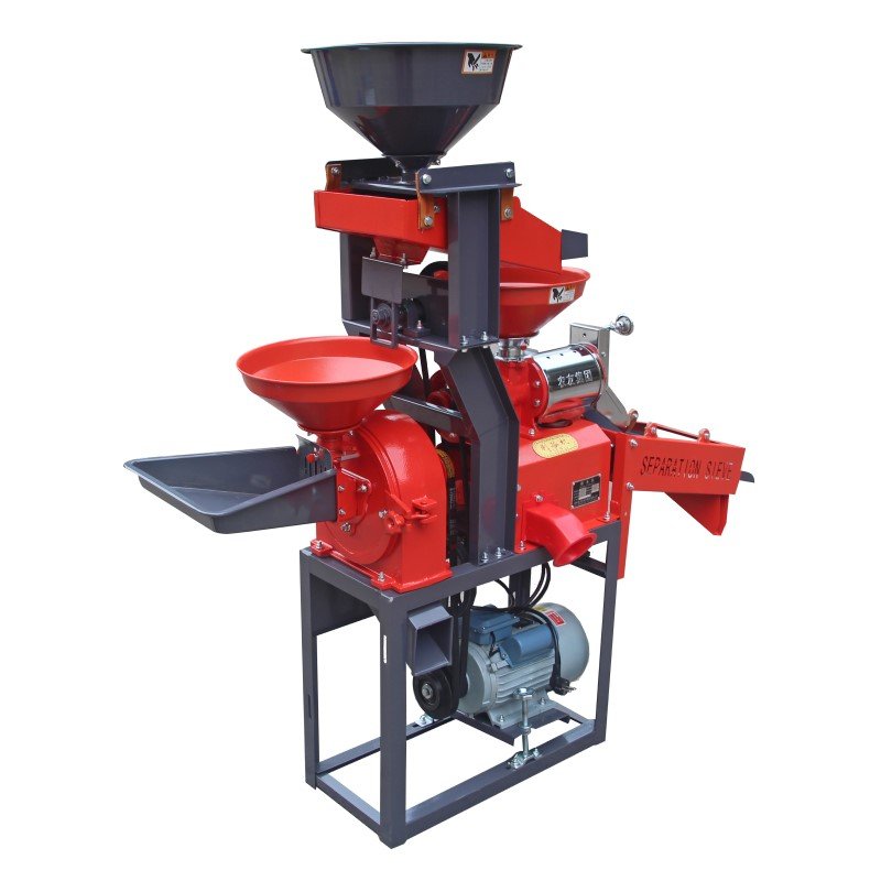 Household Diesel Combined Rice milling machine with Paddy screen and Rice screen