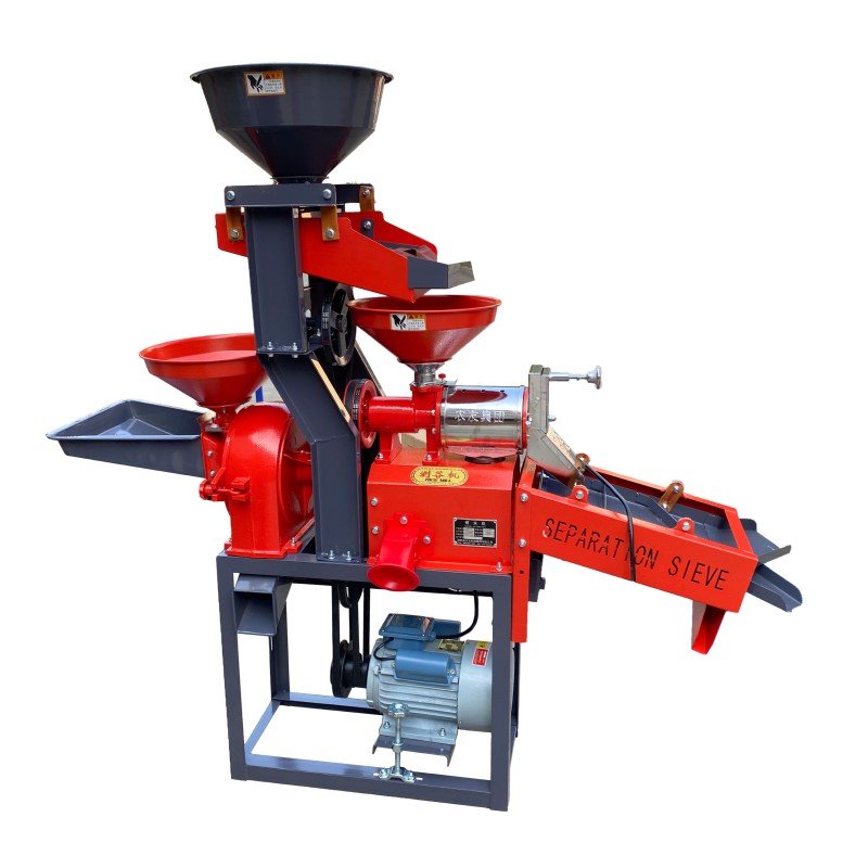 Household Diesel Combined Rice milling machine with Paddy screen and Rice screen