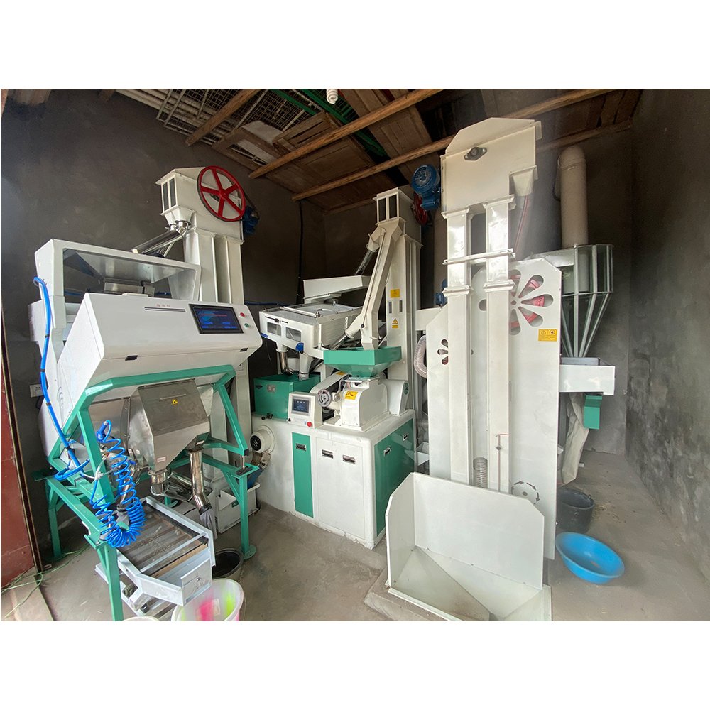 Commercial Rice Mill Production Line Complete Set of Combination Rice Miller Compact Rice Destononer Machine