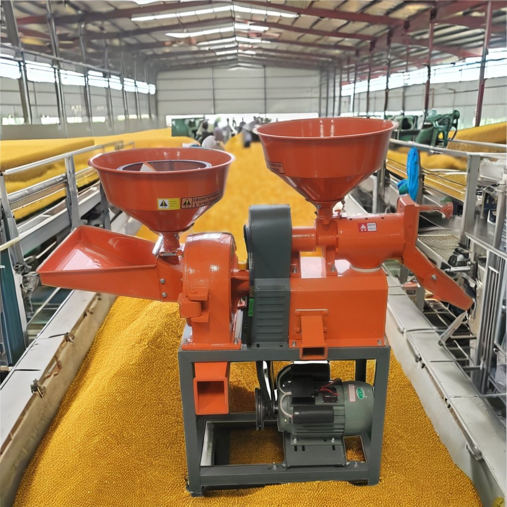 Combined 100kg/h Small Rice Milling Sheller Husking and Grinding Machine for Agricultural Industries and Home Use Made in China