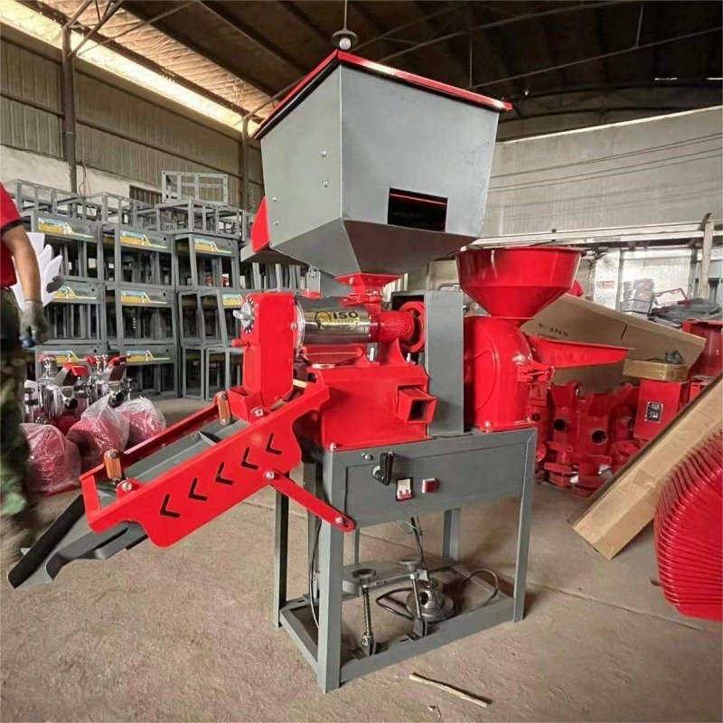 Rice milling machine complete set combined 4 in 1 High power motor Multifunction Rice Mill can process rice wheat corn etc