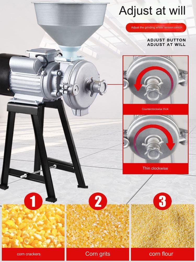 Small Multi-function Best Quality Grain Rice Corn Grinder Wheat Maize Corn Flour Corn Grinding Mill Grain Grinding Machine