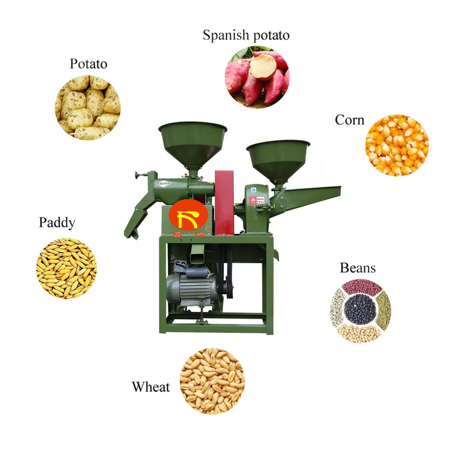High Quality 6N40 Vibrating Rice Screen Single Rice Thresher Sheller Machine