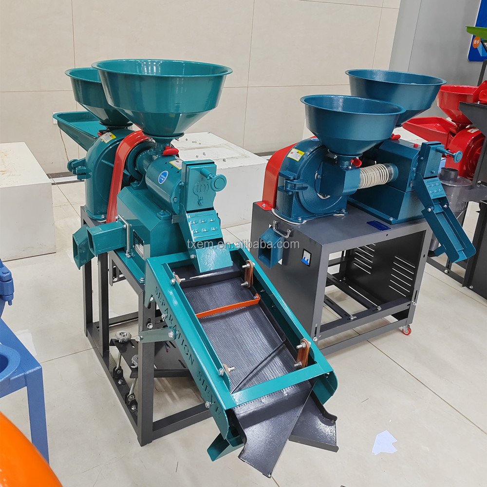 TX Remove impurities White Rice Processing corn wheat grain grinder flour powder mill Combined Paddy Rice Milling Machine price