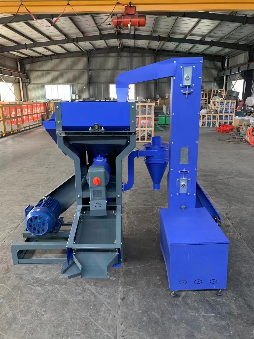 Combined rice mill Automatic feeding and crushing integrated machine Stone removing vibrating rice miller Peeling