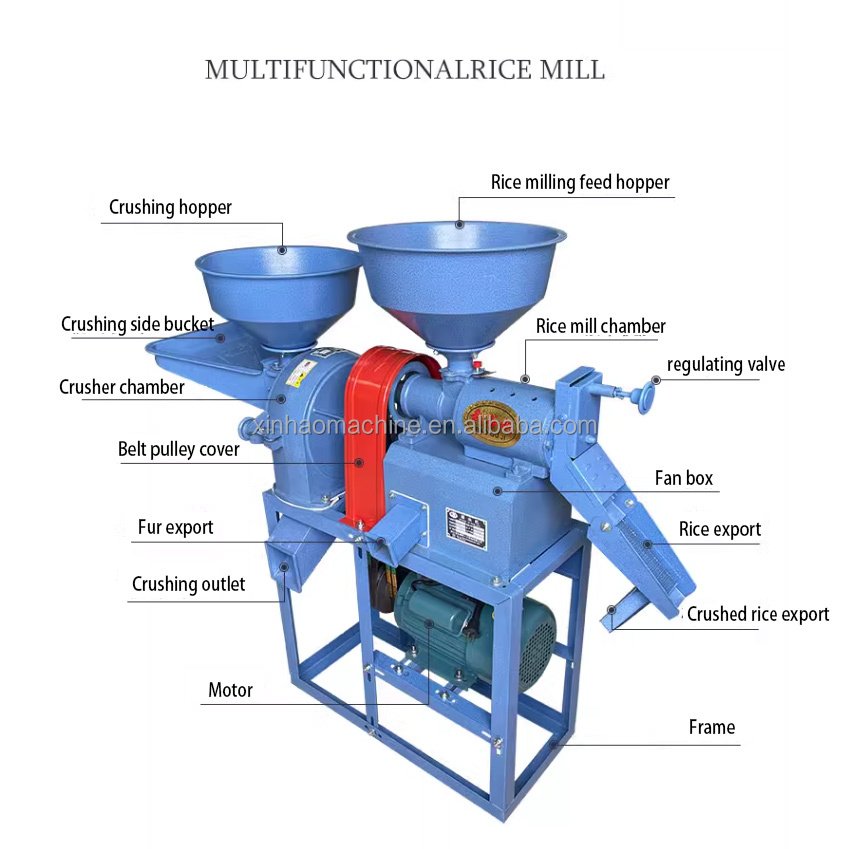 Corn, rice, grain, corn, quinoa crusher/multi-functional rice mill