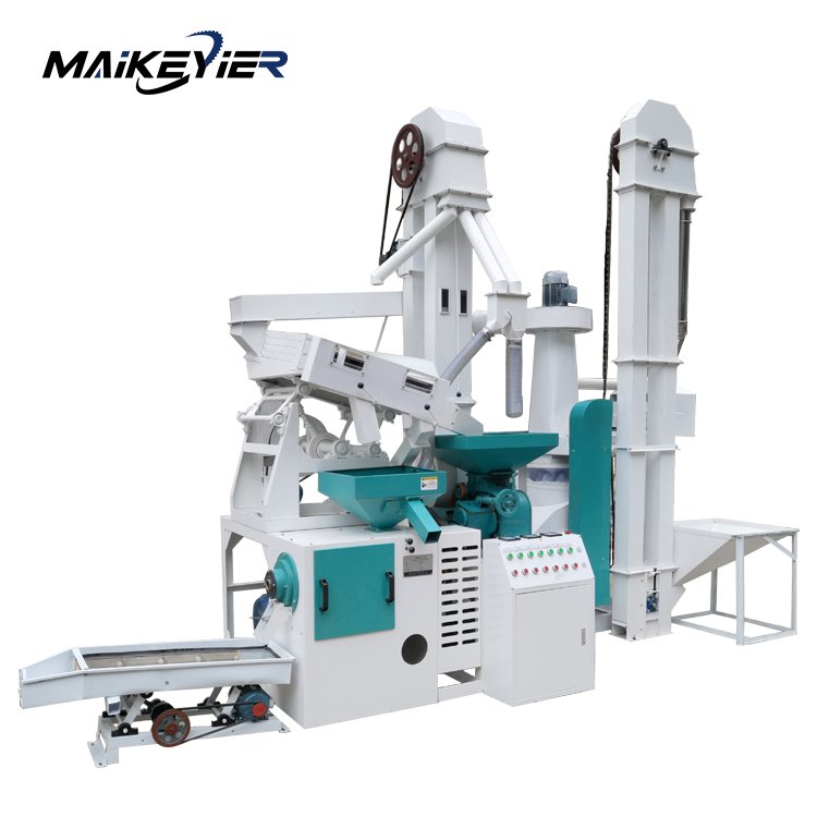 20 Tons Rice Milling Machine 800-1000Kg/H Cleaner Destoner Husker Paddy Separator And Rice Whitener Combined Rice Miller
