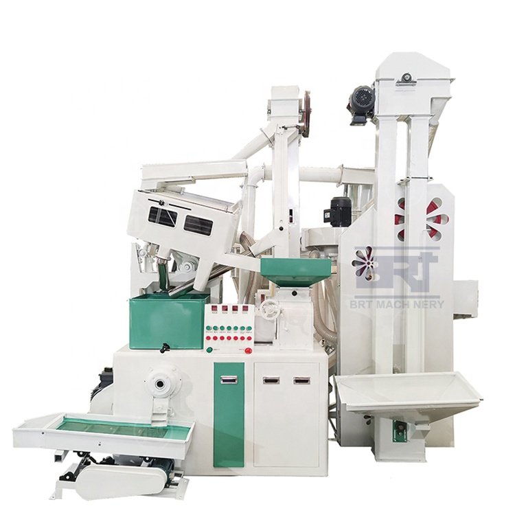 Combined rice miller with rice huller and polisher for sale and packing machine 5-50kg/bag