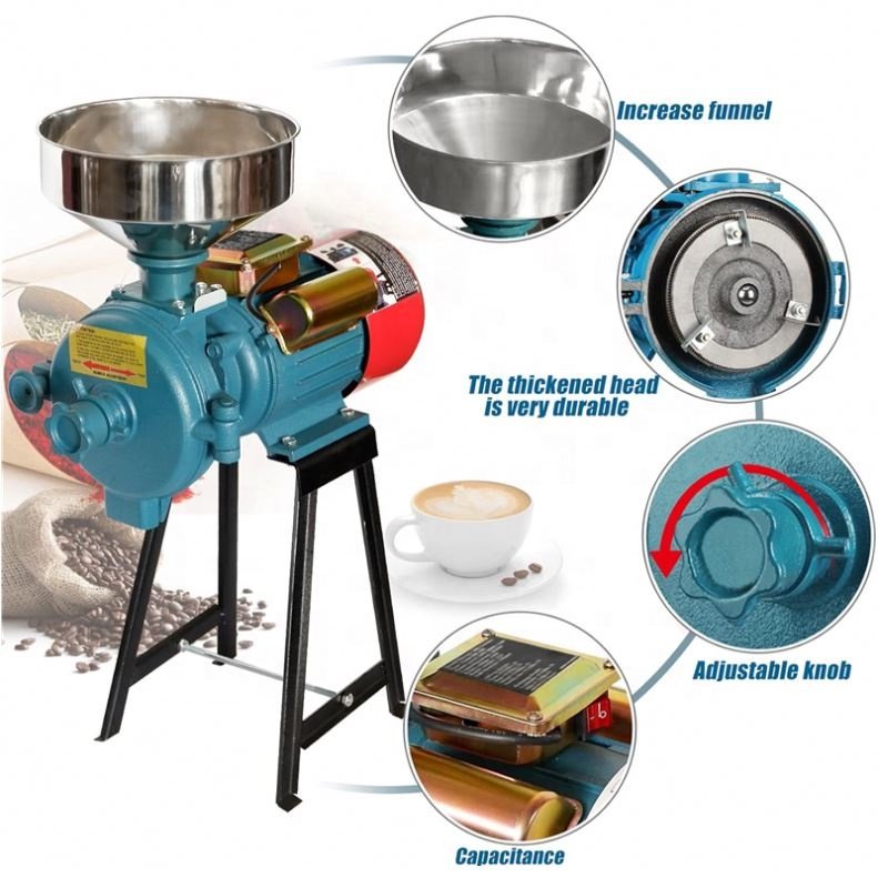 Bearing Core Components Rice & Maize Corn Miller Machine Spice Powder & Sesame Peanut Cassava Grinder Manufacturing Plant Use