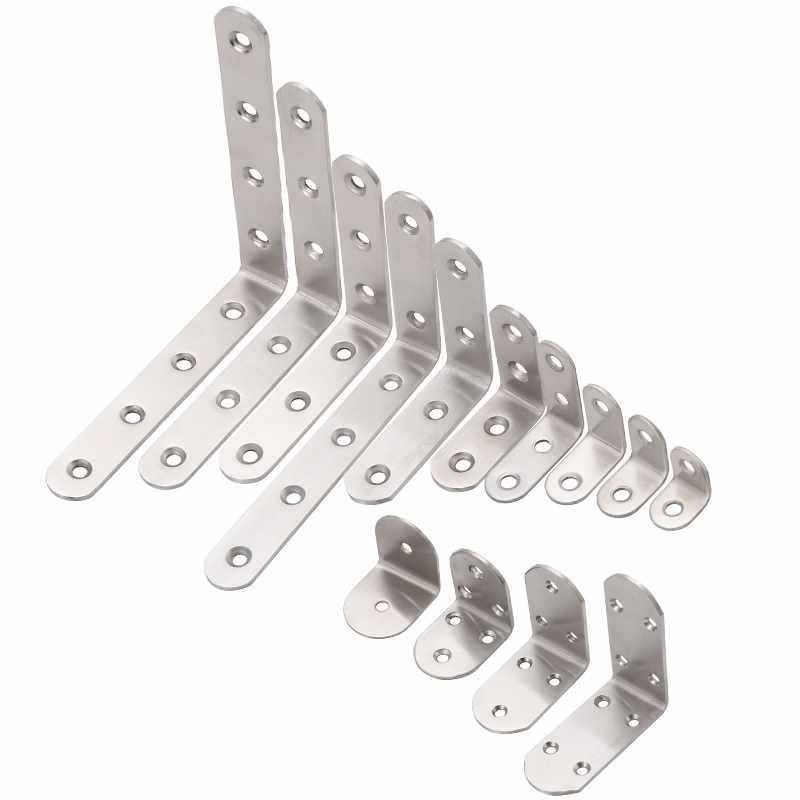 Stainless Steel Corner Brace Long-angle Bracket For Furniture Cover For Wooden Metal Frame & Cabinet Frame Joints