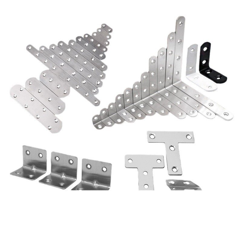 Stainless Steel Corner Brace Long-angle Bracket For Furniture Cover For Wooden Metal Frame & Cabinet Frame Joints