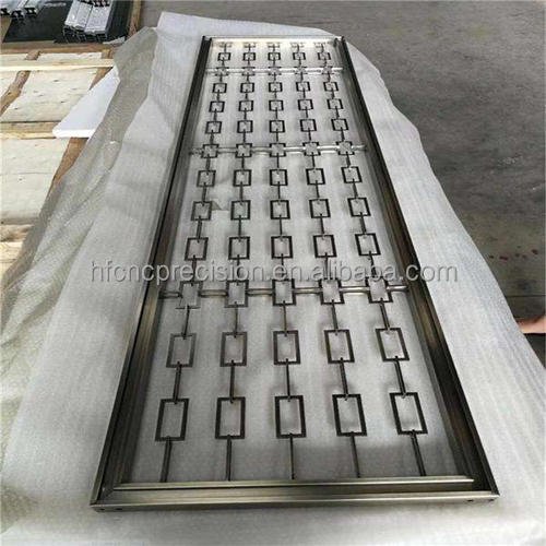 Laser Cutting Stainless Steel Service Decorative Grid Window Gate metal Cut sheet